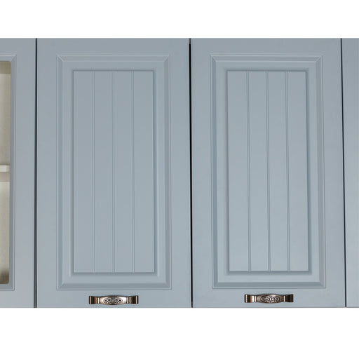 Bucatarie Malta Albastru Si Natur, Front Mdf Vopsit, 287 X 220 X 60 Cm