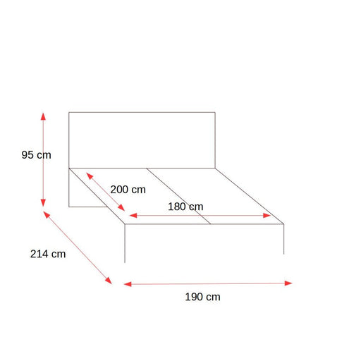 Pat Vant Dimensiune Saltea 180 x 200 Cm, Cu Lada Depozitare Si Somiera Rabatabila, LED, Stejar Artizan Si Negru