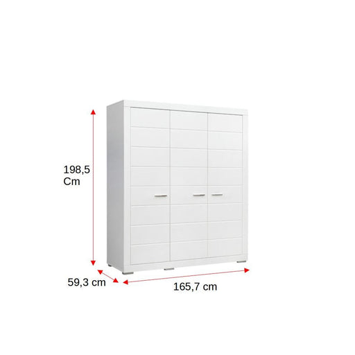 Dulap Snow Cu 3 Usi, 165.7 Cm