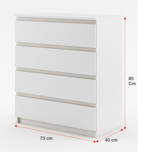 Comoda Thea Cu 4 Sertare, 73 Cm