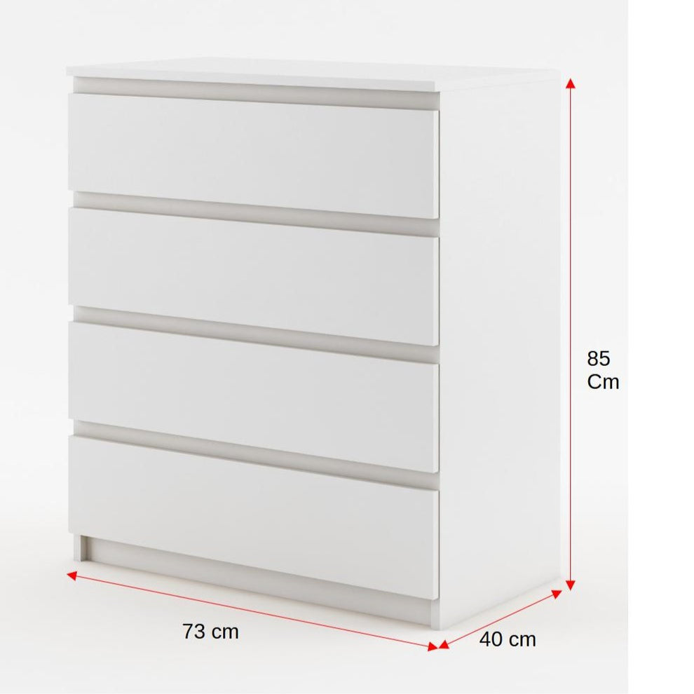 Comoda Thea Cu 4 Sertare, 73 Cm
