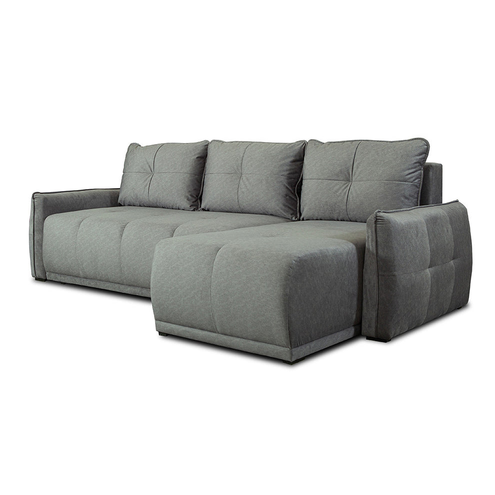 Coltar Extensibil Joy, Lada Depozitare, Interschimbabil Stanga/Dreapta,Gri, 254 Cm