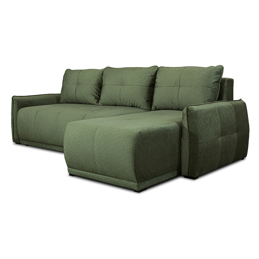 Coltar Extensibil Joy, Lada Depozitare, Interschimbabil Stanga/Dreapta, Verde, 254 Cm