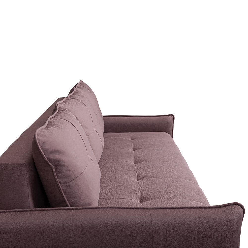 Canapea Extensibila Joy, Lada Depozitare, Roz, 222 Cm