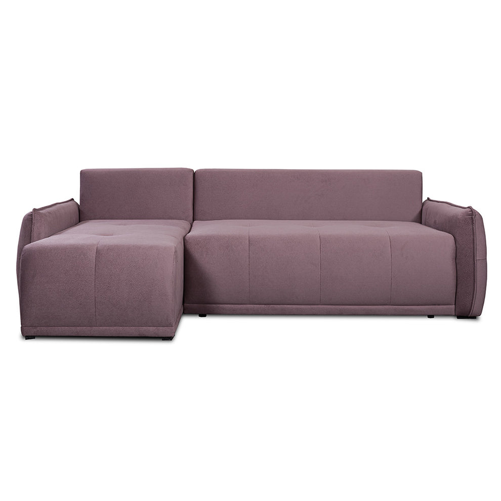 Coltar Extensibil Joy, Lada Depozitare, Interschimbabil Stanga/Dreapta, Roz, 254 Cm