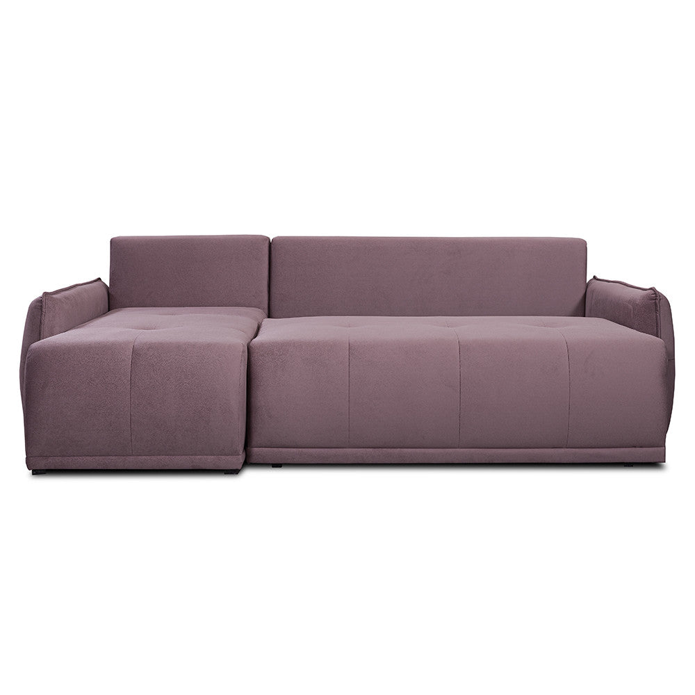 Coltar Extensibil Joy, Lada Depozitare, Interschimbabil Stanga/Dreapta, Roz, 254 Cm