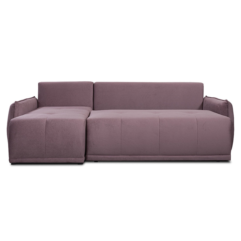 Coltar Extensibil Joy, Lada Depozitare, Interschimbabil Stanga/Dreapta, Roz, 254 Cm