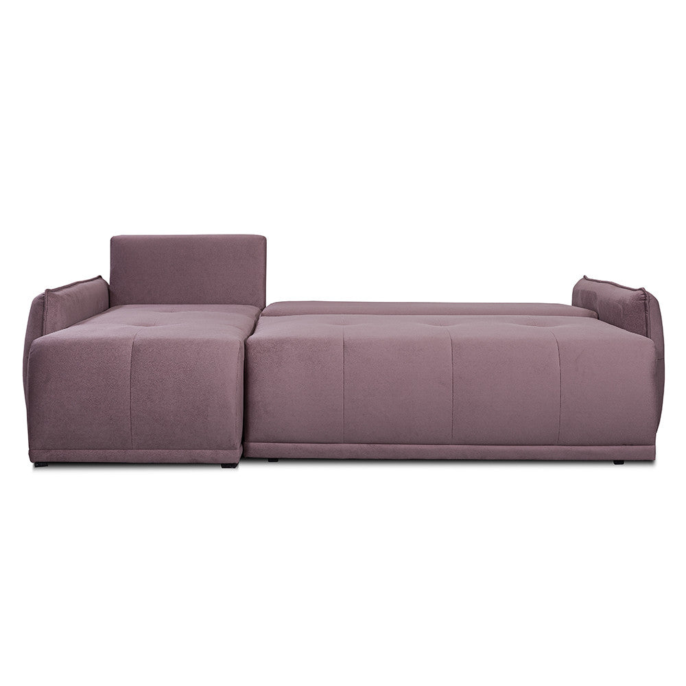 Coltar Extensibil Joy, Lada Depozitare, Interschimbabil Stanga/Dreapta, Roz, 254 Cm