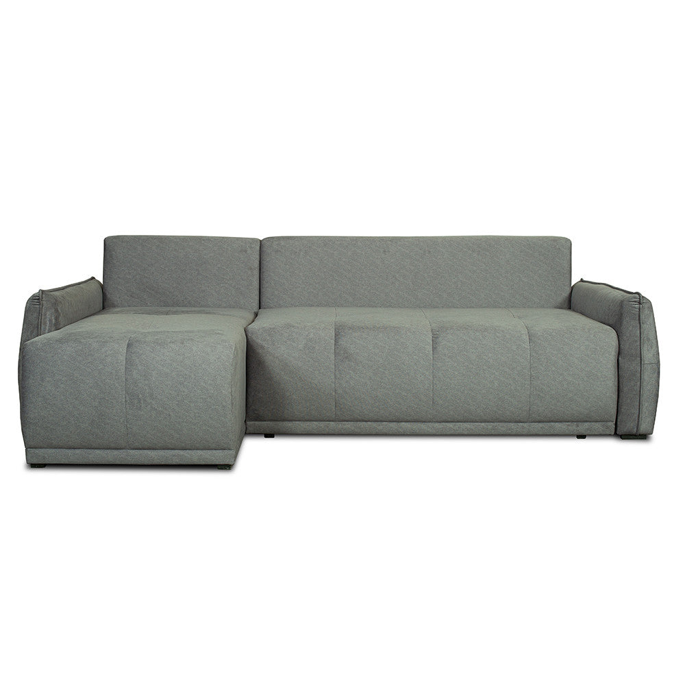 Coltar Extensibil Joy, Lada Depozitare, Interschimbabil Stanga/Dreapta,Gri, 254 Cm