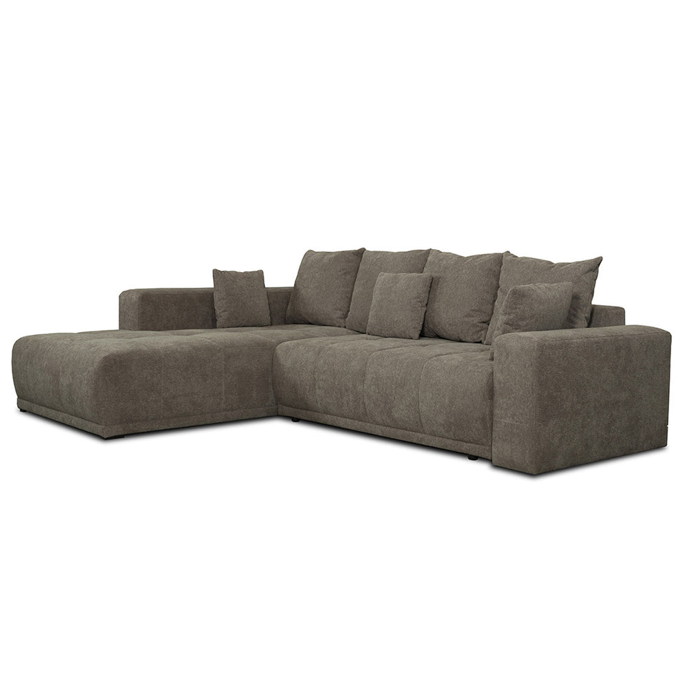 Coltar Extensibil Cu Otoman Stanga Otis, 5 Locuri, Lada Depozitare, Maro, 280 Cm