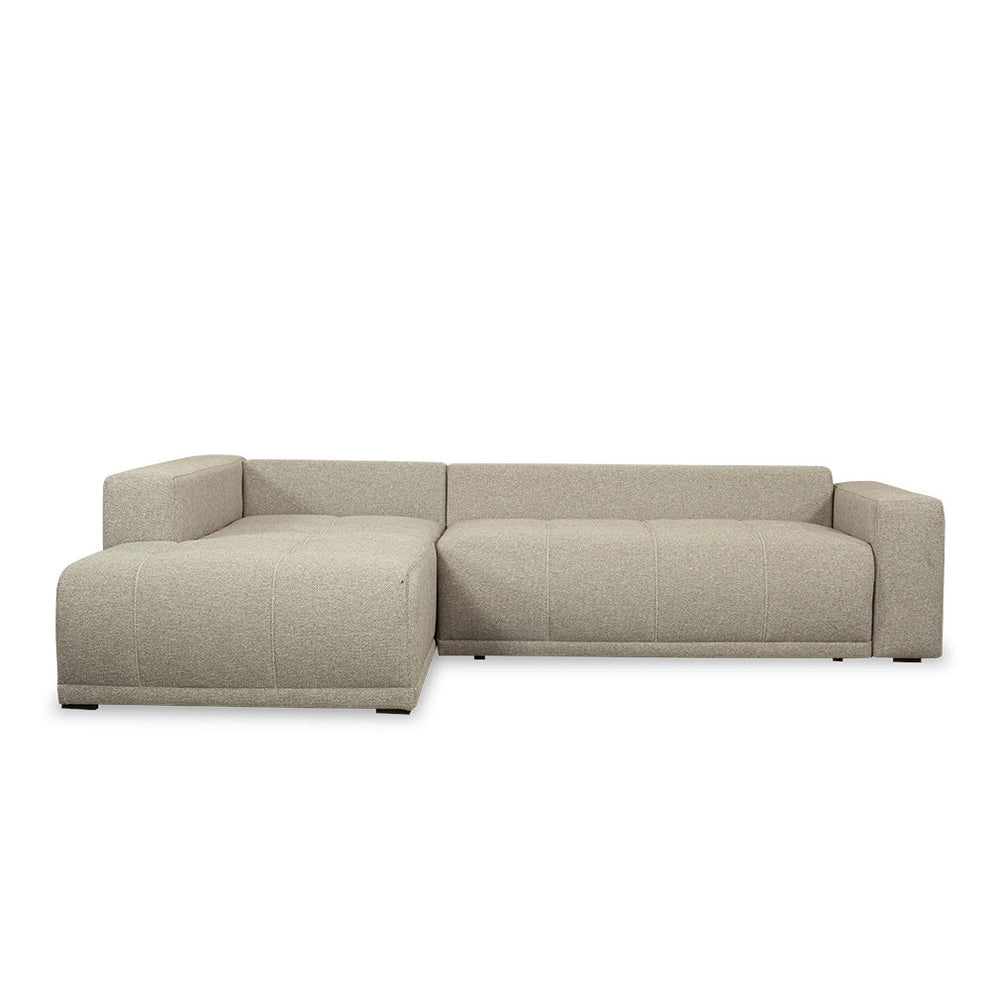 Coltar Extensibil Cu Otoman Stanga Otis, 5 Locuri, Lada Depozitare, Bej, 280 Cm