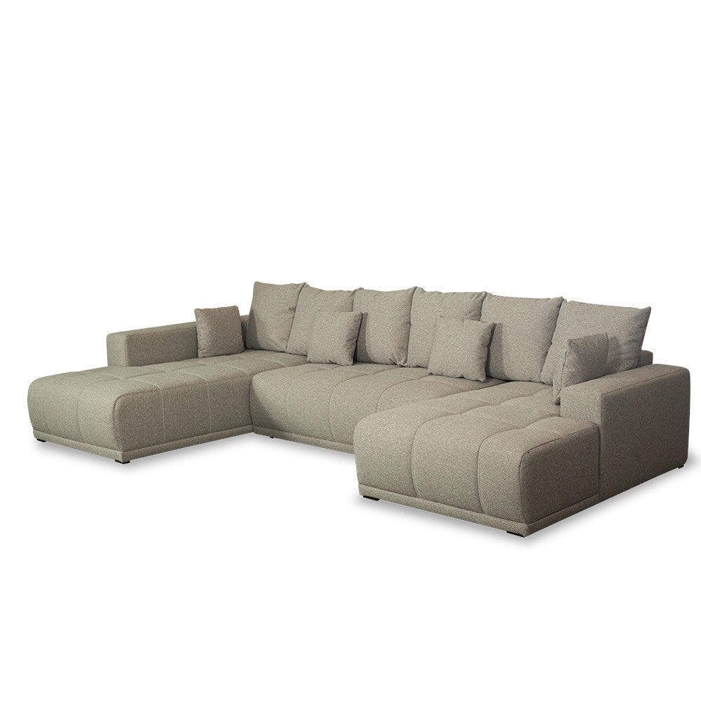 Coltar U Extensibil Otis Stanga, 6 Locuri, Lada Depozitare, Bej, 357 Cm