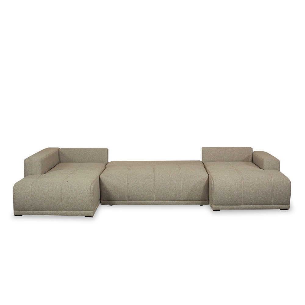 Coltar U Extensibil Otis Stanga, 6 Locuri, Lada Depozitare, Bej, 357 Cm
