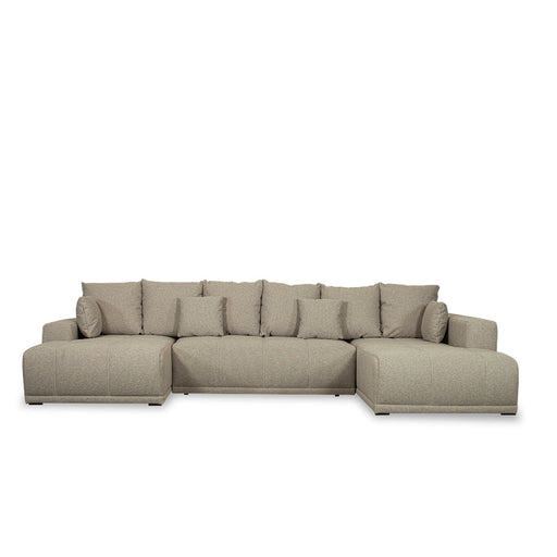 Coltar U Extensibil Otis Dreapta, 6 Locuri, Lada Depozitare, Bej, 357 Cm