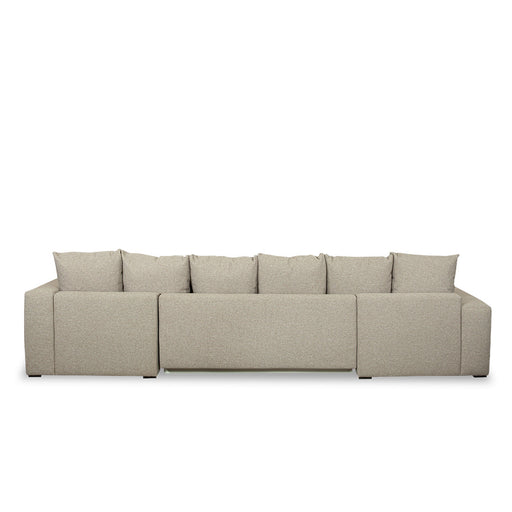 Coltar U Extensibil Otis Dreapta, 6 Locuri, Lada Depozitare, Bej, 357 Cm