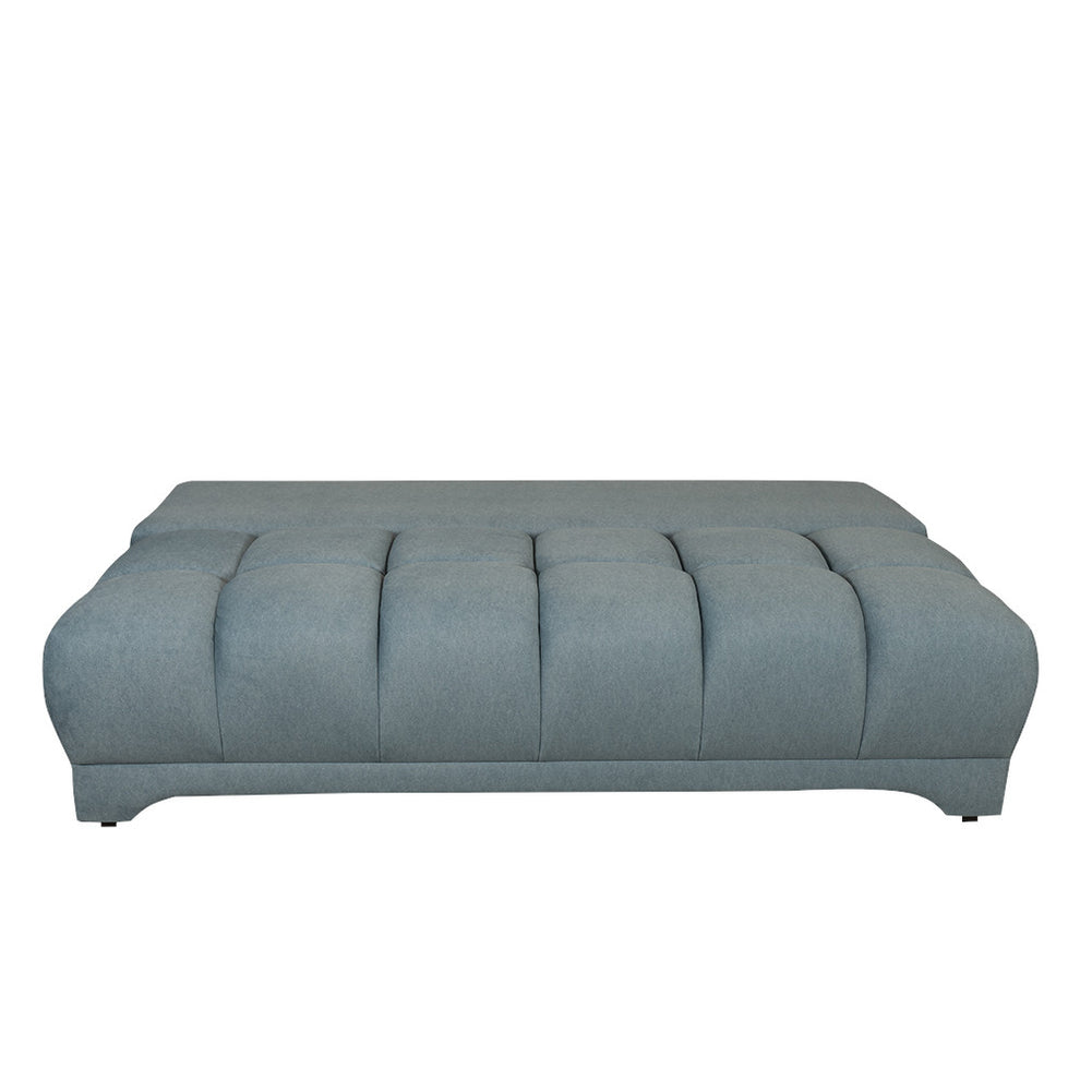 Canapea Extensibila Dali, 3 Locuri, Lada Depozitare, Albastru, 210 Cm