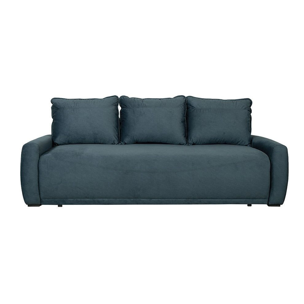 Canapea Extensibila Lea, 3 Locuri, Lada Depozitare, Albastru, 225 Cm
