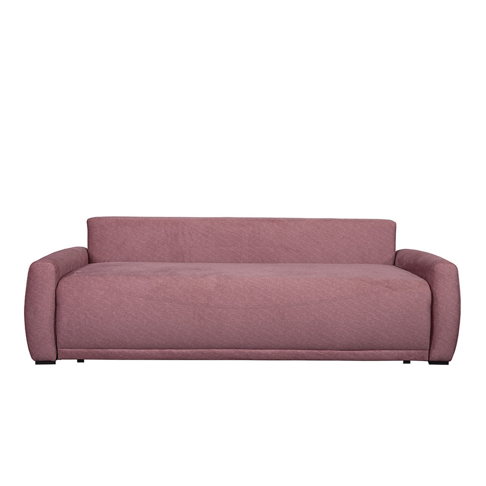 Canapea Extensibila Lea, 3 Locuri, Lada Depozitare, Roz, 225 Cm