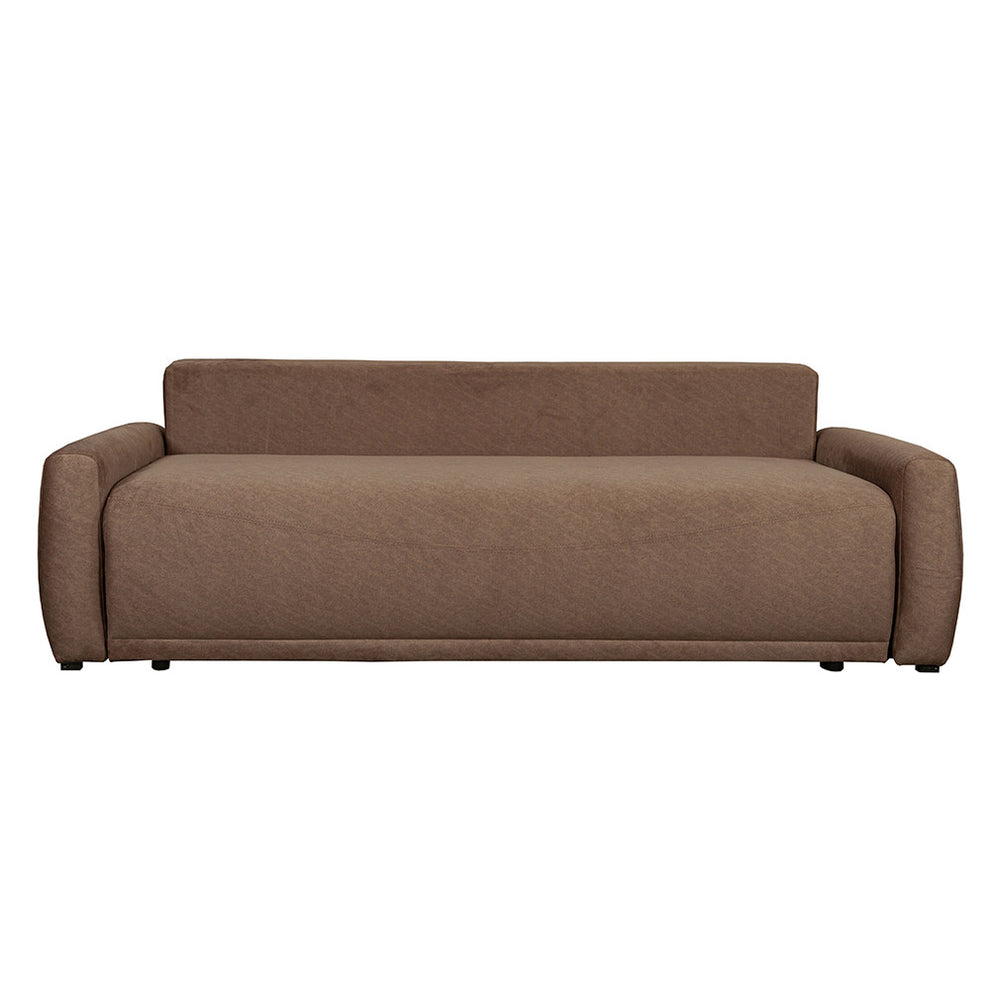 Canapea Extensibila Lea, 3 Locuri, Lada Depozitare, Maro, 225 Cm