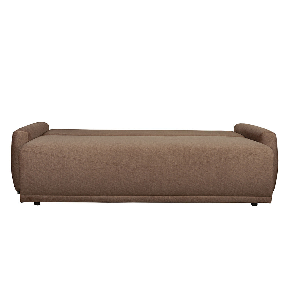 Canapea Extensibila Lea, 3 Locuri, Lada Depozitare, Maro, 225 Cm