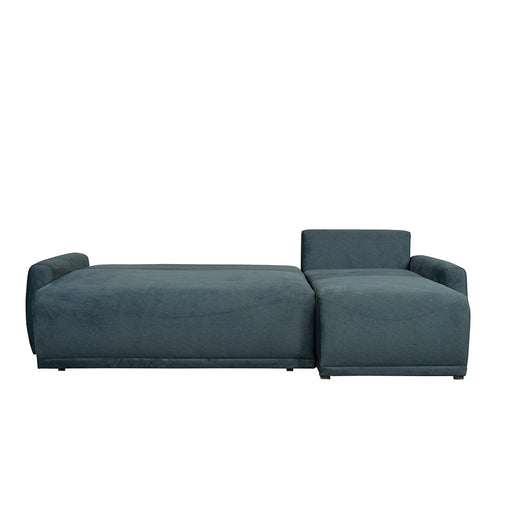 Coltar Extensibil Lea Interschimbabil Stanga/Dreapta, 5 Locuri, Lada Depozitare, Albastru, 256 Cm