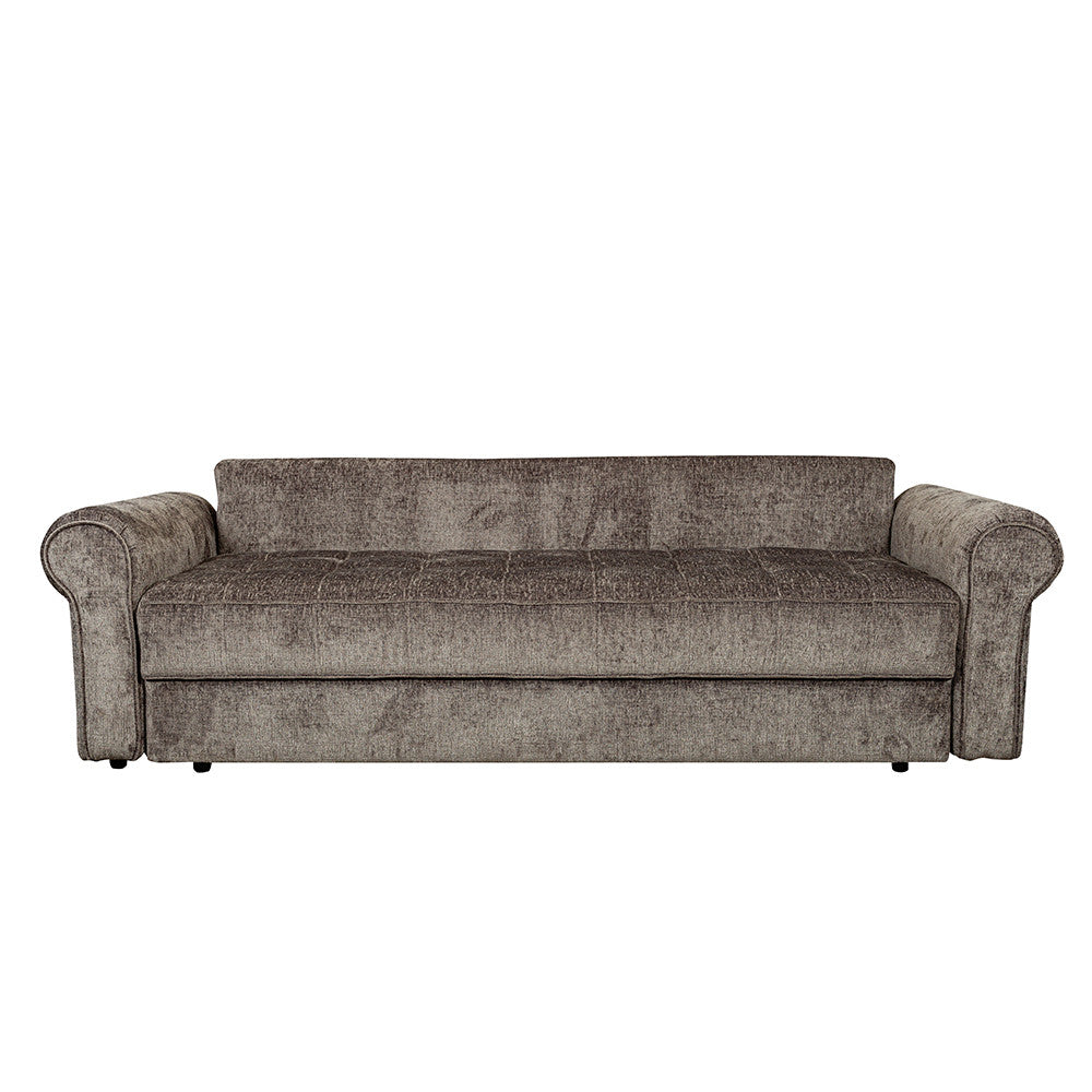 Canapea Extensibila Venezia, 3 Locuri, Lada Depozitare, Gri, 244 Cm