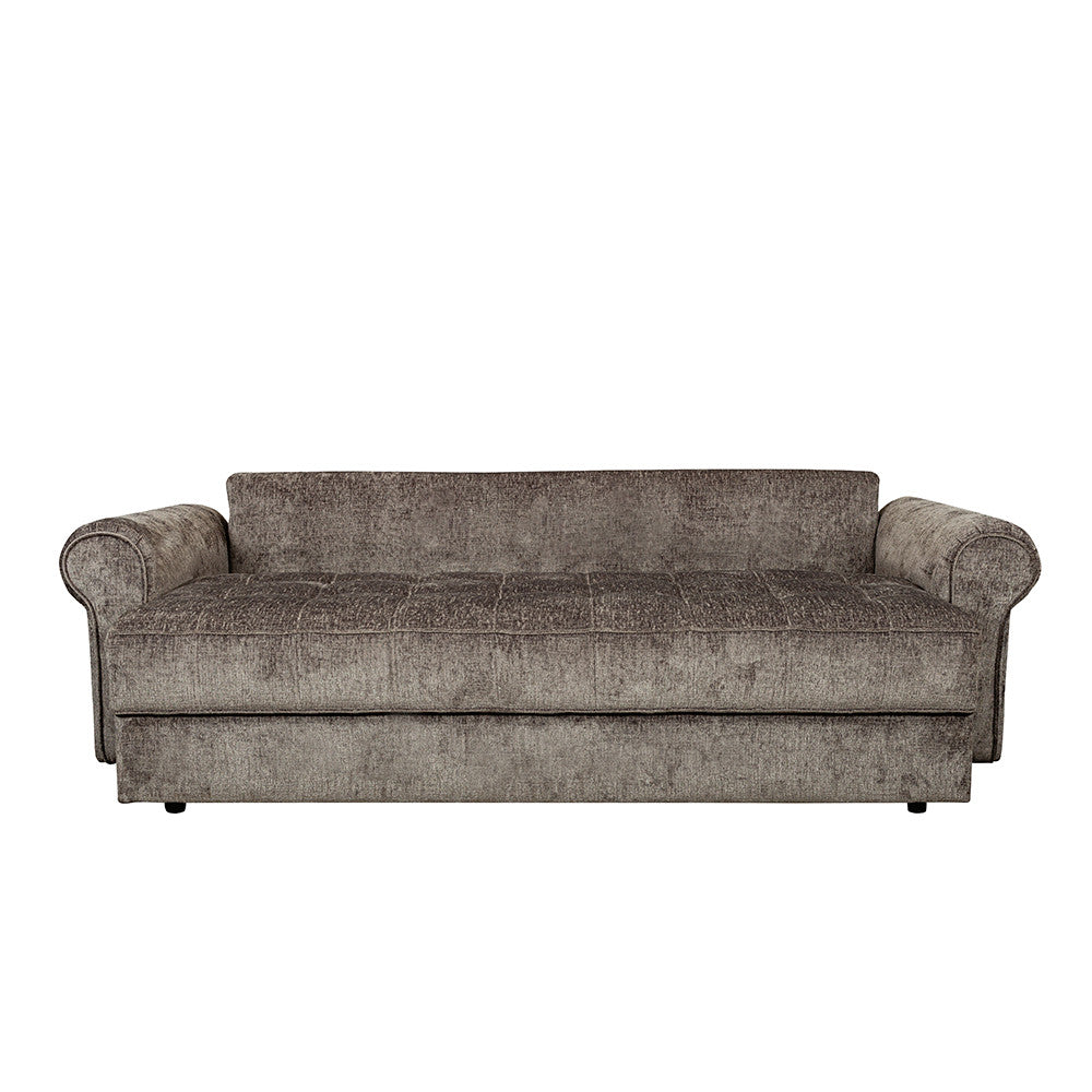 Canapea Extensibila Venezia, 3 Locuri, Lada Depozitare, Gri, 244 Cm