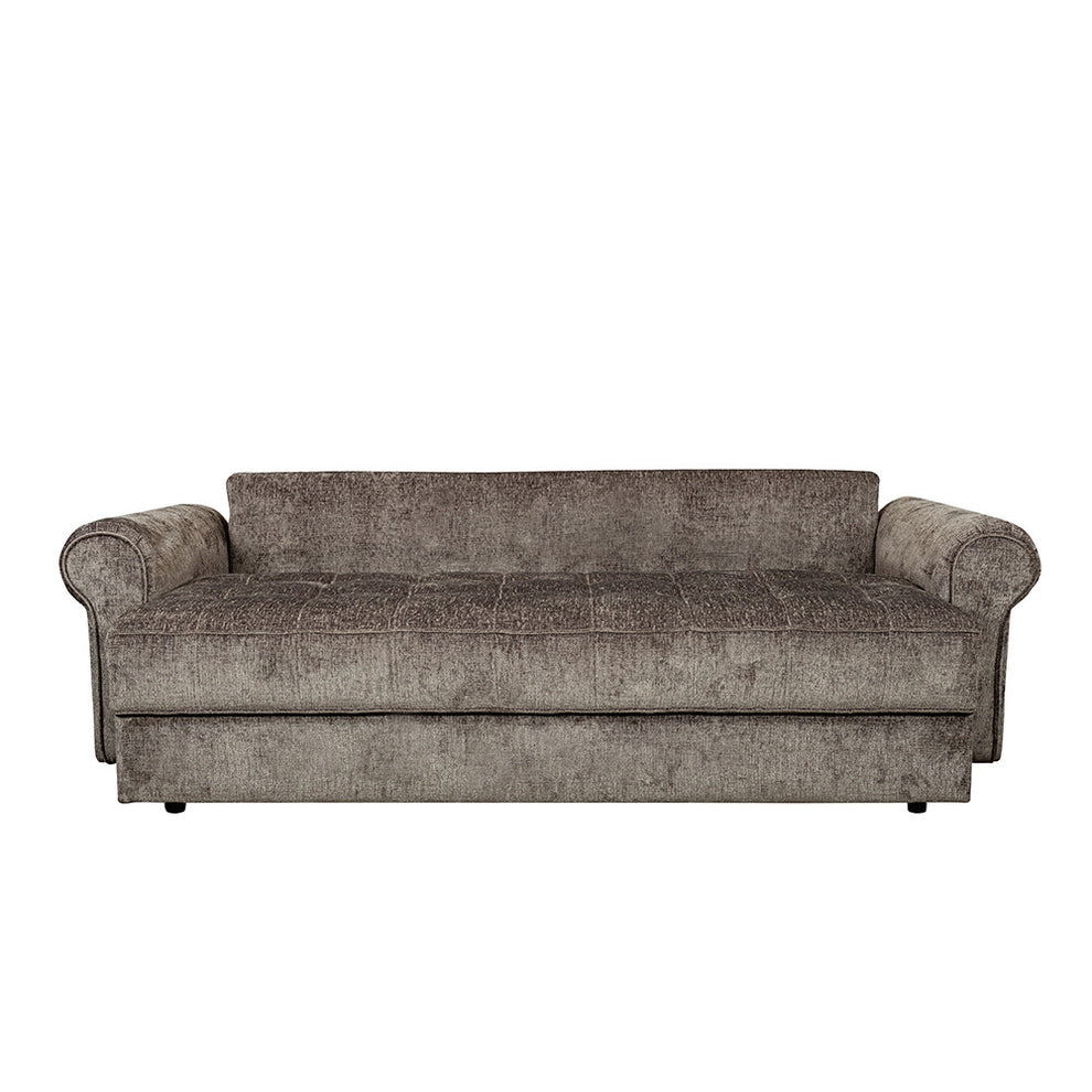 Canapea Extensibila Venezia, 3 Locuri, Lada Depozitare, Gri, 244 Cm