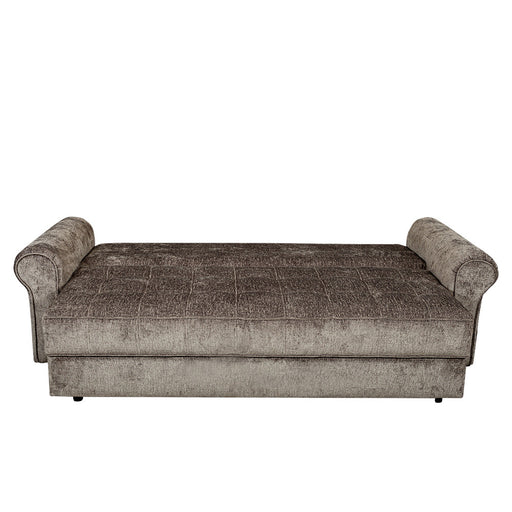 Canapea Extensibila Venezia, 3 Locuri, Lada Depozitare, Gri, 244 Cm