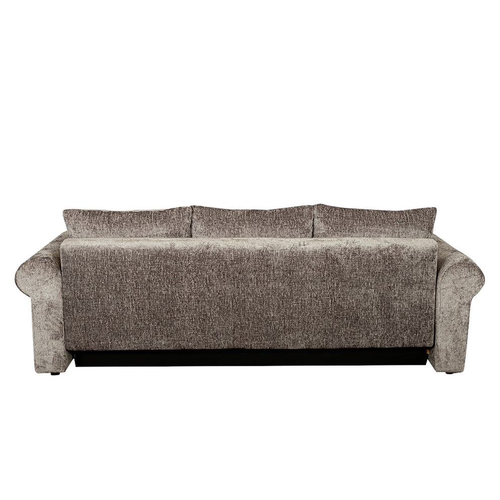 Canapea Extensibila Venezia, 3 Locuri, Lada Depozitare, Gri, 244 Cm