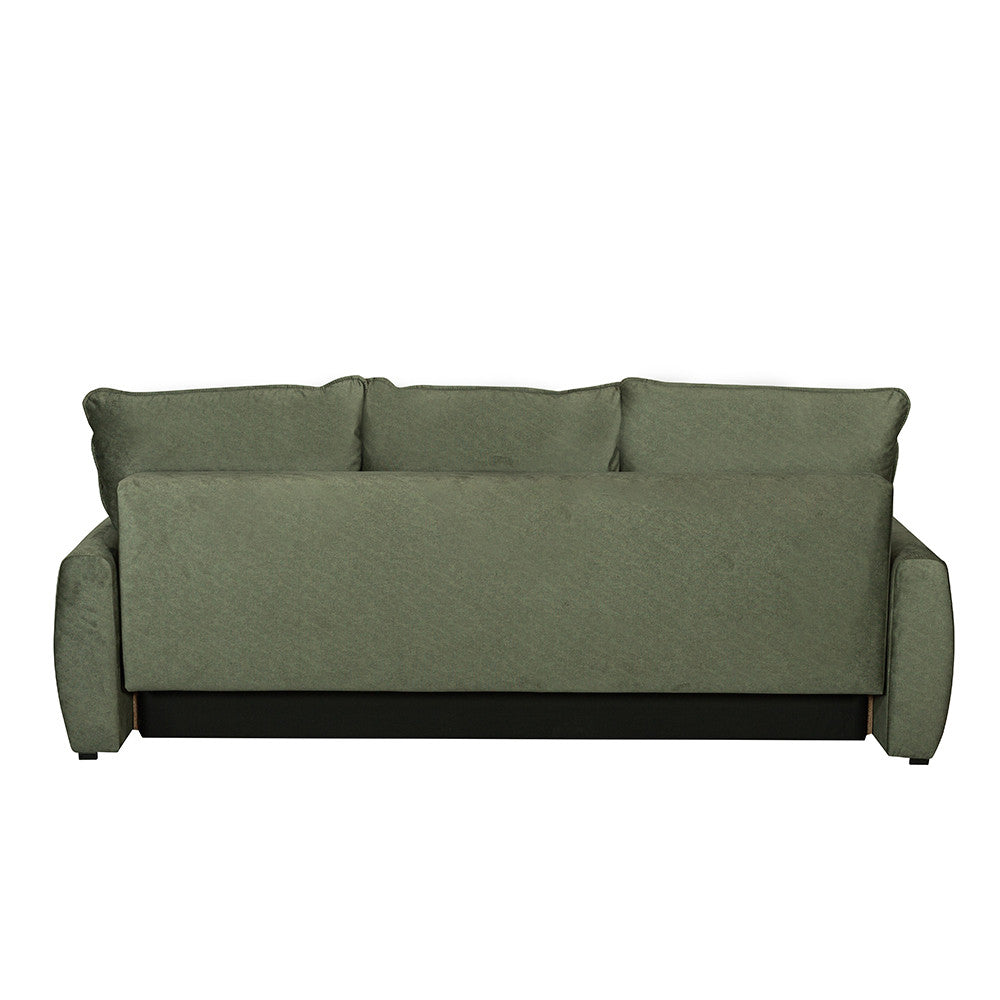 Canapea Extensibila Lea, 3 Locuri, Lada Depozitare, Verde, 225 Cm