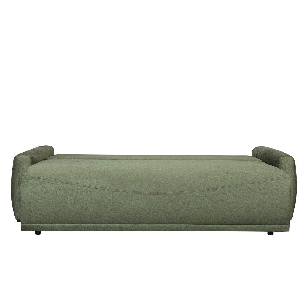 Canapea Extensibila Lea, 3 Locuri, Lada Depozitare, Verde, 225 Cm