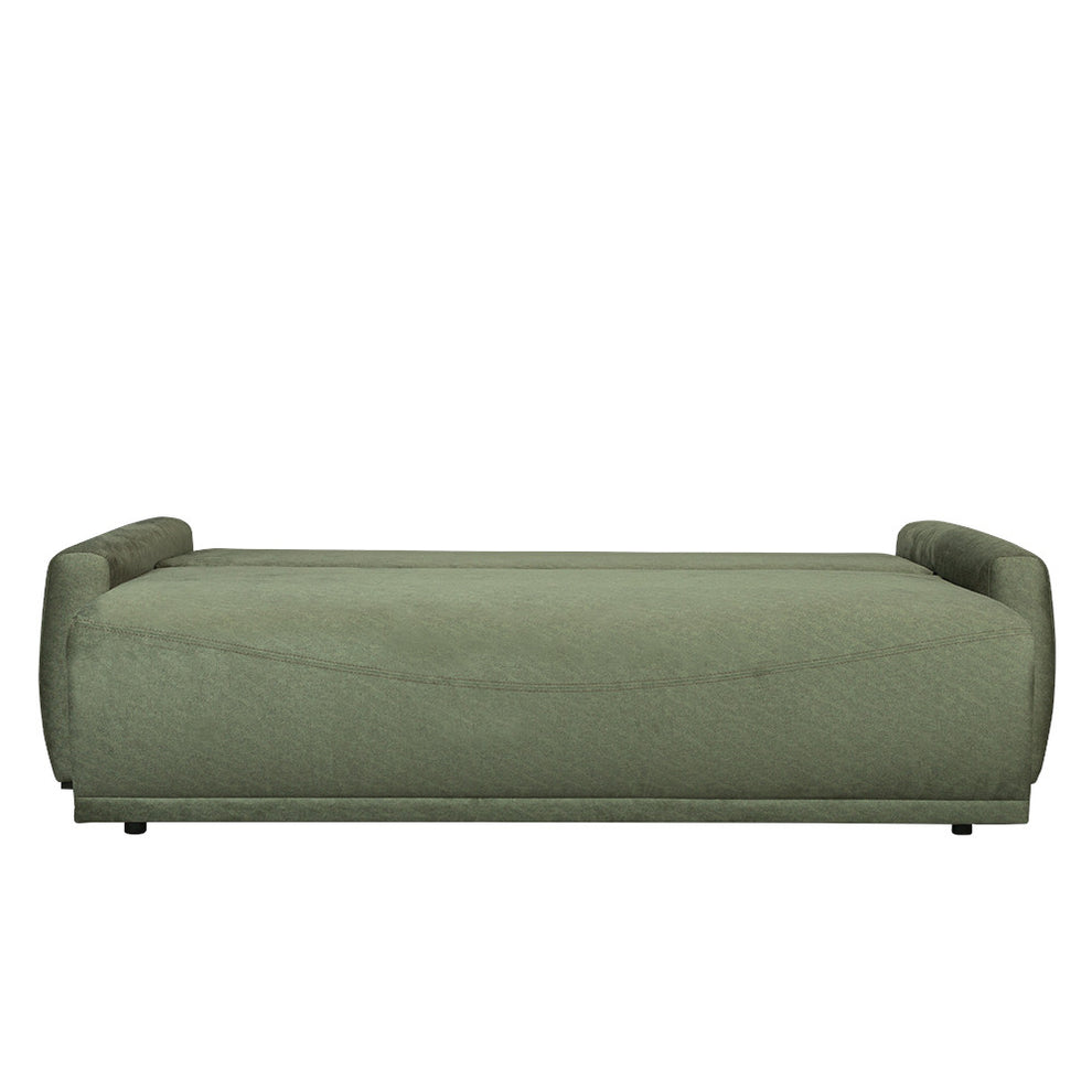 Canapea Extensibila Lea, 3 Locuri, Lada Depozitare, Verde, 225 Cm