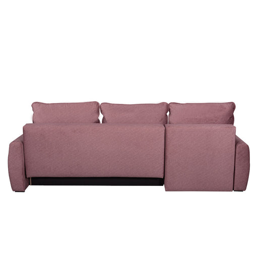 Coltar Extensibil Lea Interschimbabil Stanga/Dreapta, 5 Locuri, Lada Depozitare, Roz, 256 Cm
