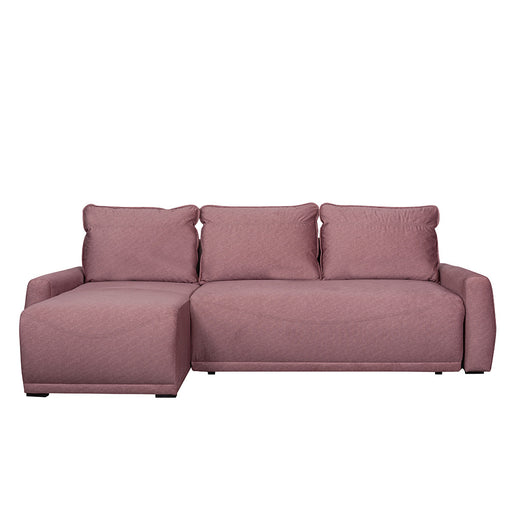 Coltar Extensibil Lea Interschimbabil Stanga/Dreapta, 5 Locuri, Lada Depozitare, Roz, 256 Cm