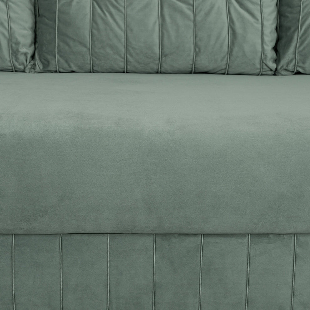 Canapea Extensibila Chic, 3 Locuri, Lada Depozitare, Verde, 242 Cm