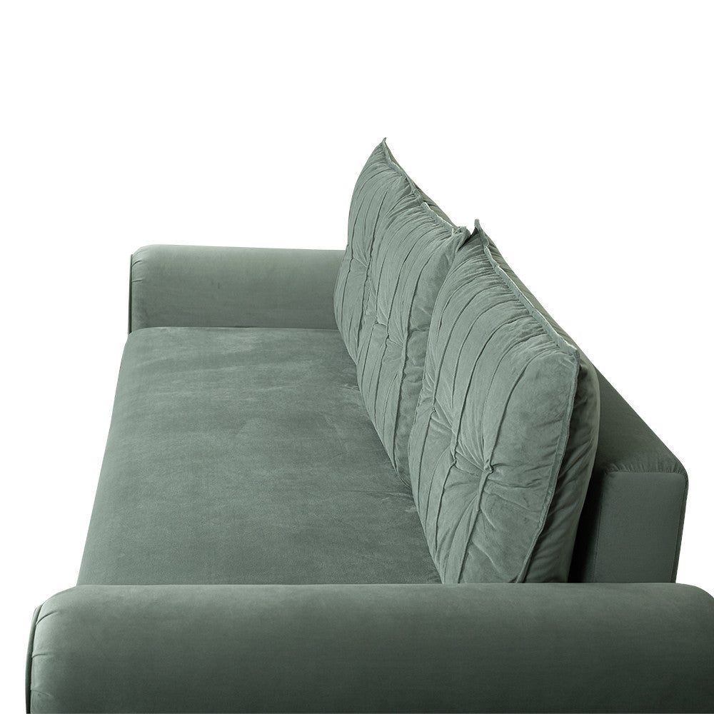 Canapea Extensibila Chic, 3 Locuri, Lada Depozitare, Verde, 242 Cm