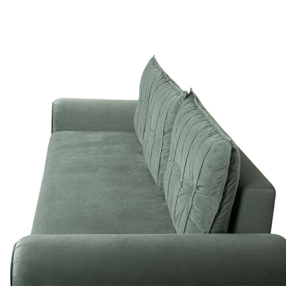 Canapea Extensibila Chic, 3 Locuri, Lada Depozitare, Verde, 242 Cm