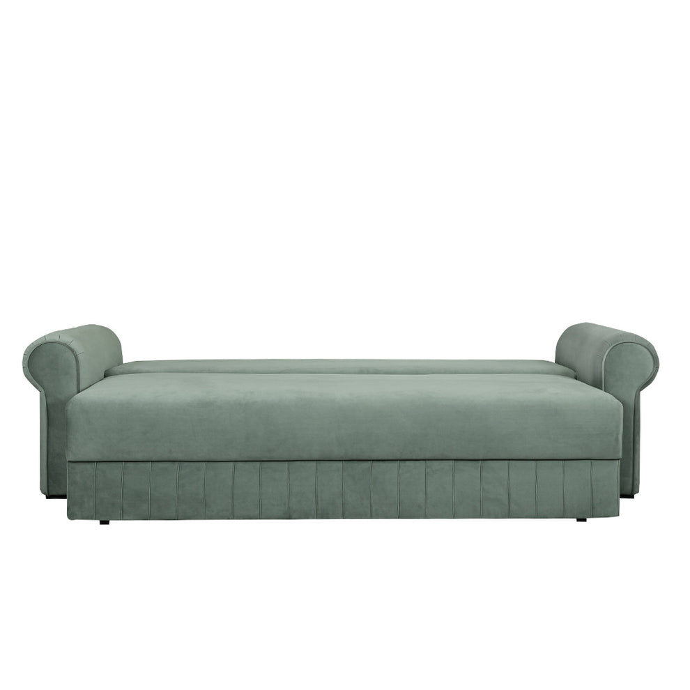 Canapea Extensibila Chic, 3 Locuri, Lada Depozitare, Verde, 242 Cm