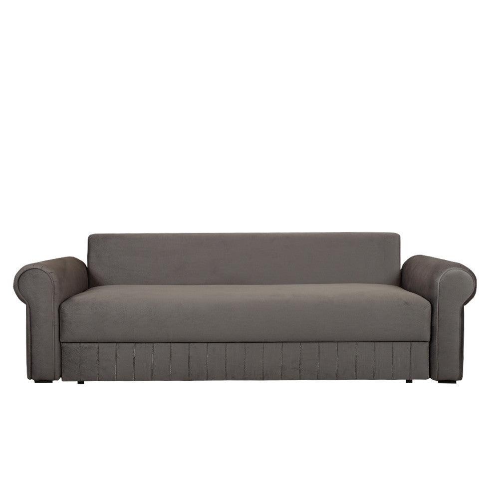 Canapea Extensibila Chic, 3 Locuri, Lada Depozitare, Gri, 242 Cm