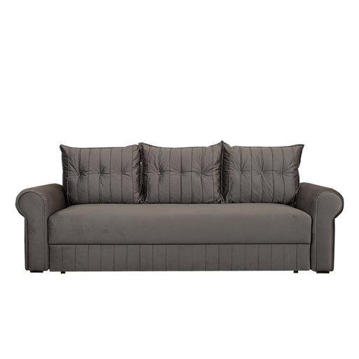 Canapea Extensibila Chic, 3 Locuri, Lada Depozitare, Gri, 242 Cm