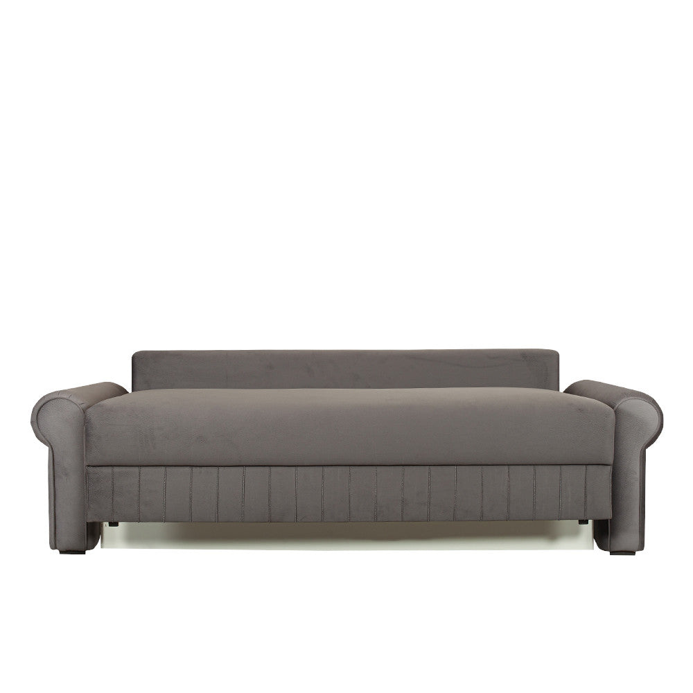 Canapea Extensibila Chic, 3 Locuri, Lada Depozitare, Gri, 242 Cm