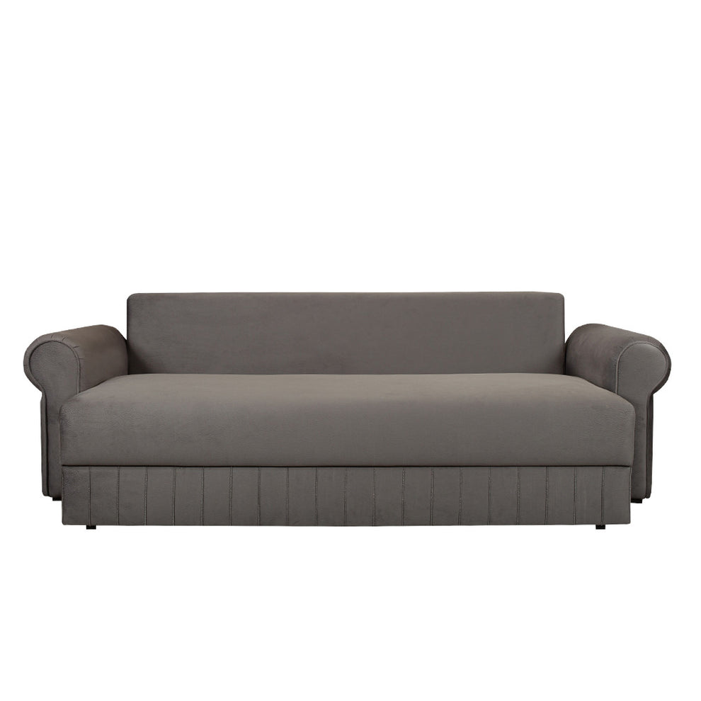Canapea Extensibila Chic, 3 Locuri, Lada Depozitare, Gri, 242 Cm
