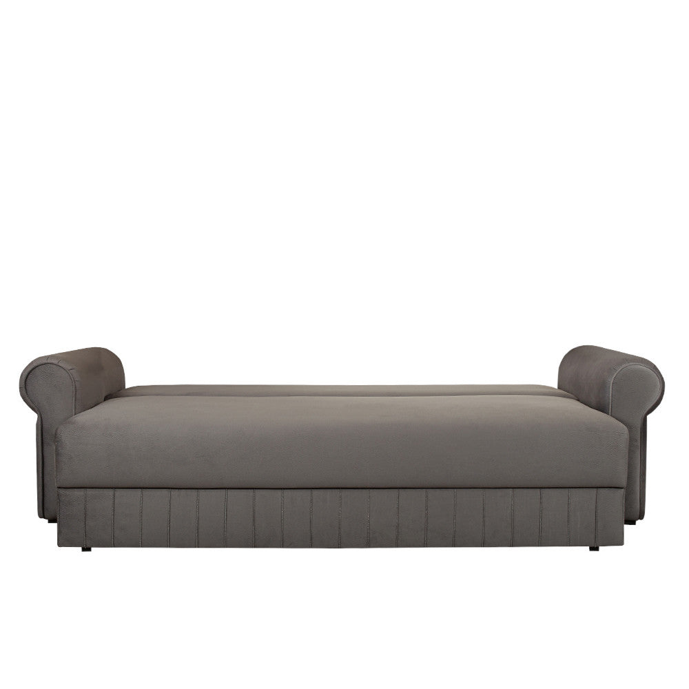 Canapea Extensibila Chic, 3 Locuri, Lada Depozitare, Gri, 242 Cm