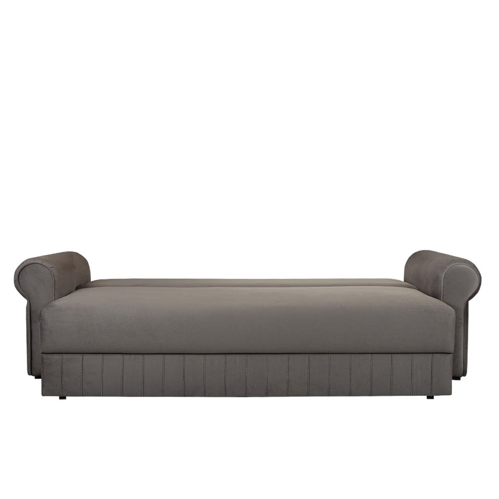 Canapea Extensibila Chic, 3 Locuri, Lada Depozitare, Gri, 242 Cm