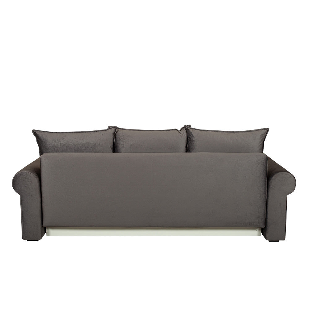 Canapea Extensibila Chic, 3 Locuri, Lada Depozitare, Gri, 242 Cm