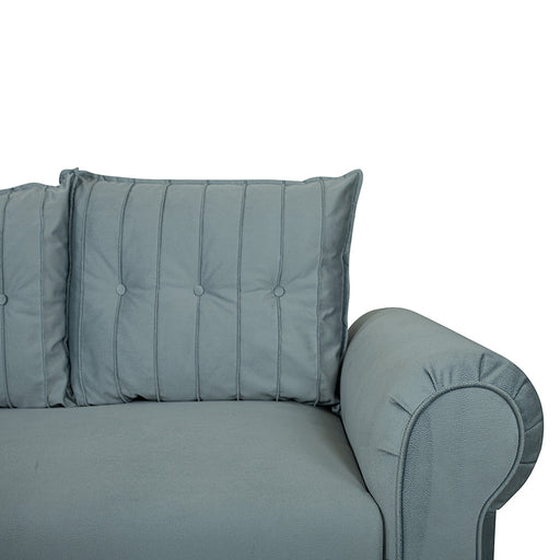 Canapea Extensibila Chic, 3 Locuri, Lada Depozitare, Albastru, 242 Cm