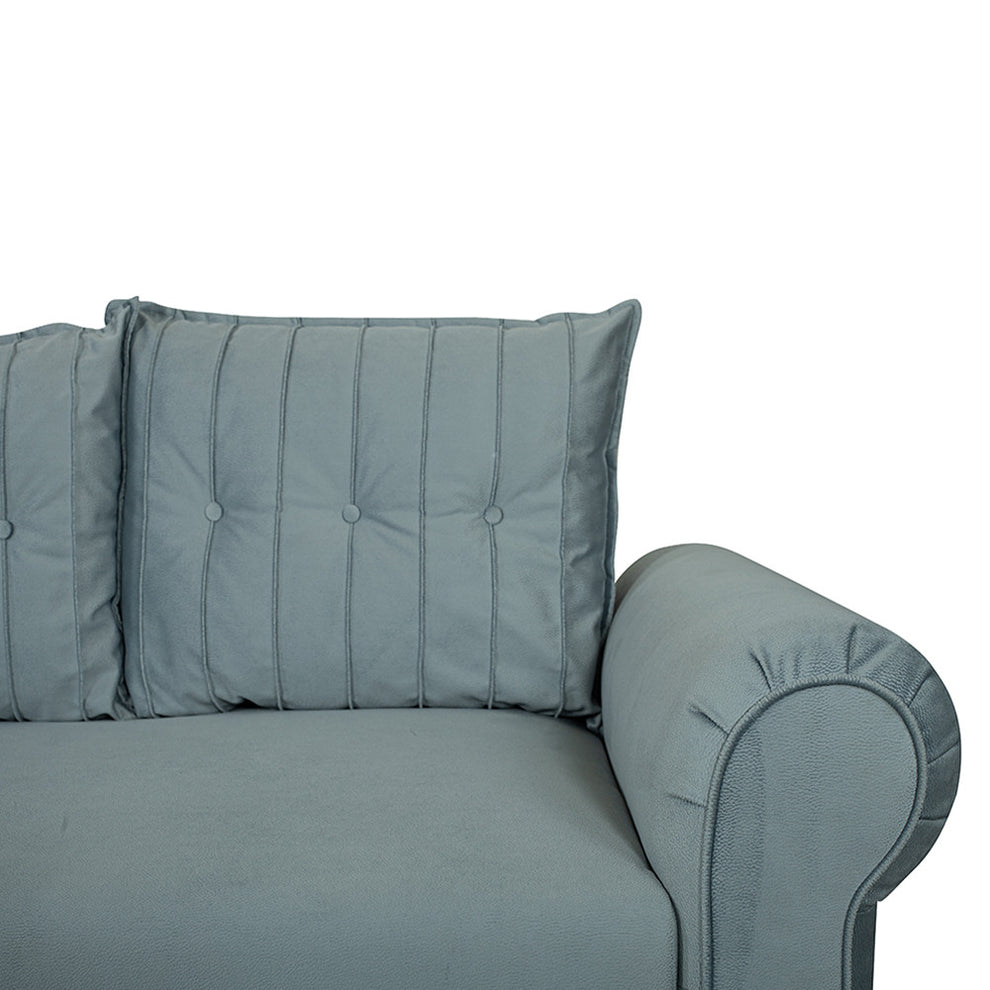 Canapea Extensibila Chic, 3 Locuri, Lada Depozitare, Albastru, 242 Cm