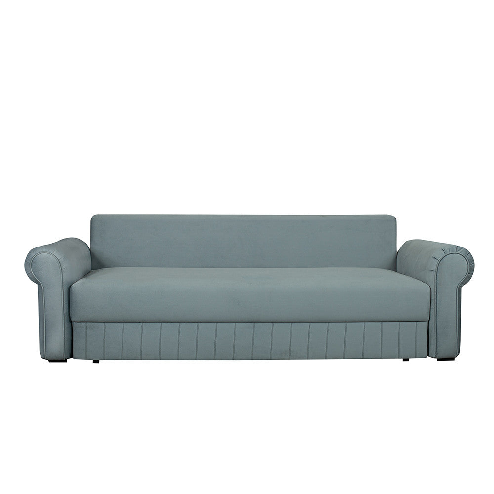 Canapea Extensibila Chic, 3 Locuri, Lada Depozitare, Albastru, 242 Cm