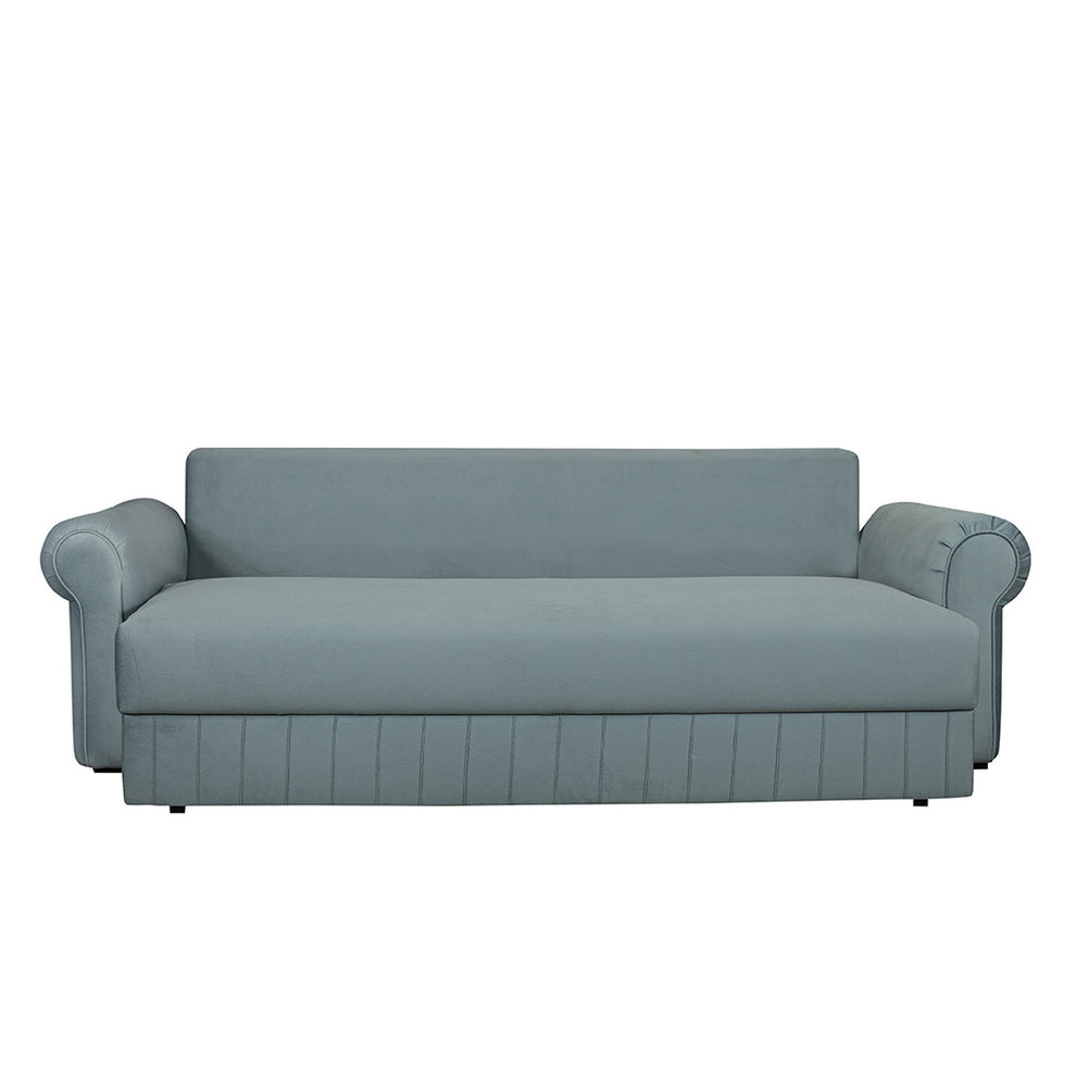 Canapea Extensibila Chic, 3 Locuri, Lada Depozitare, Albastru, 242 Cm